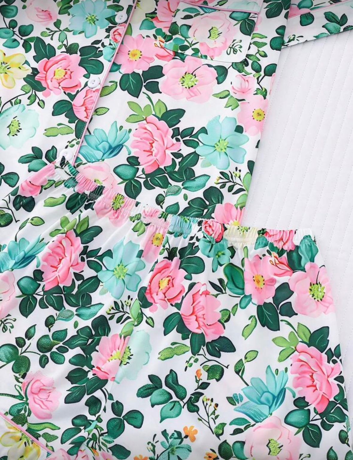 Floral Print Pajama Set