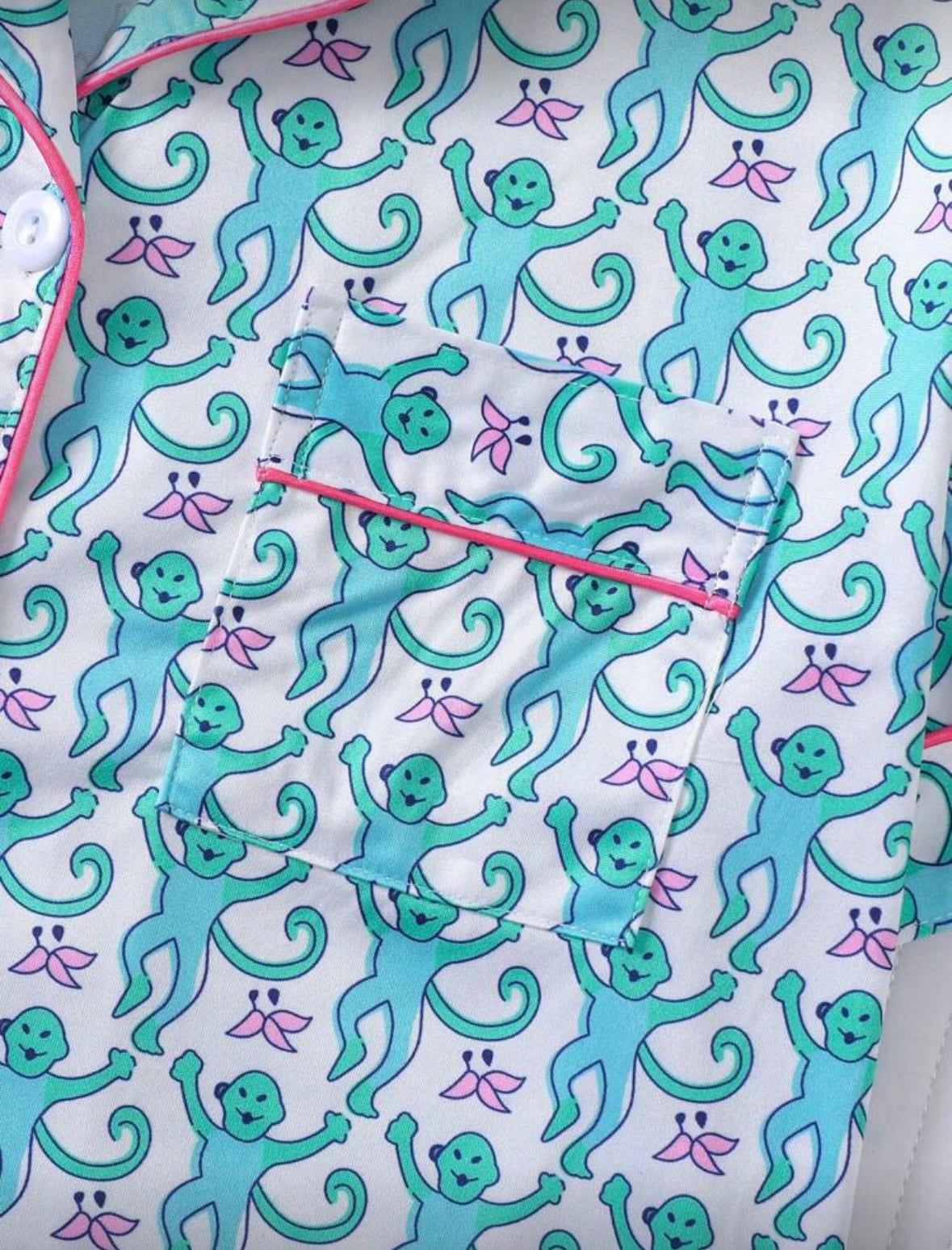 Fun Monkey Print Pajama Set