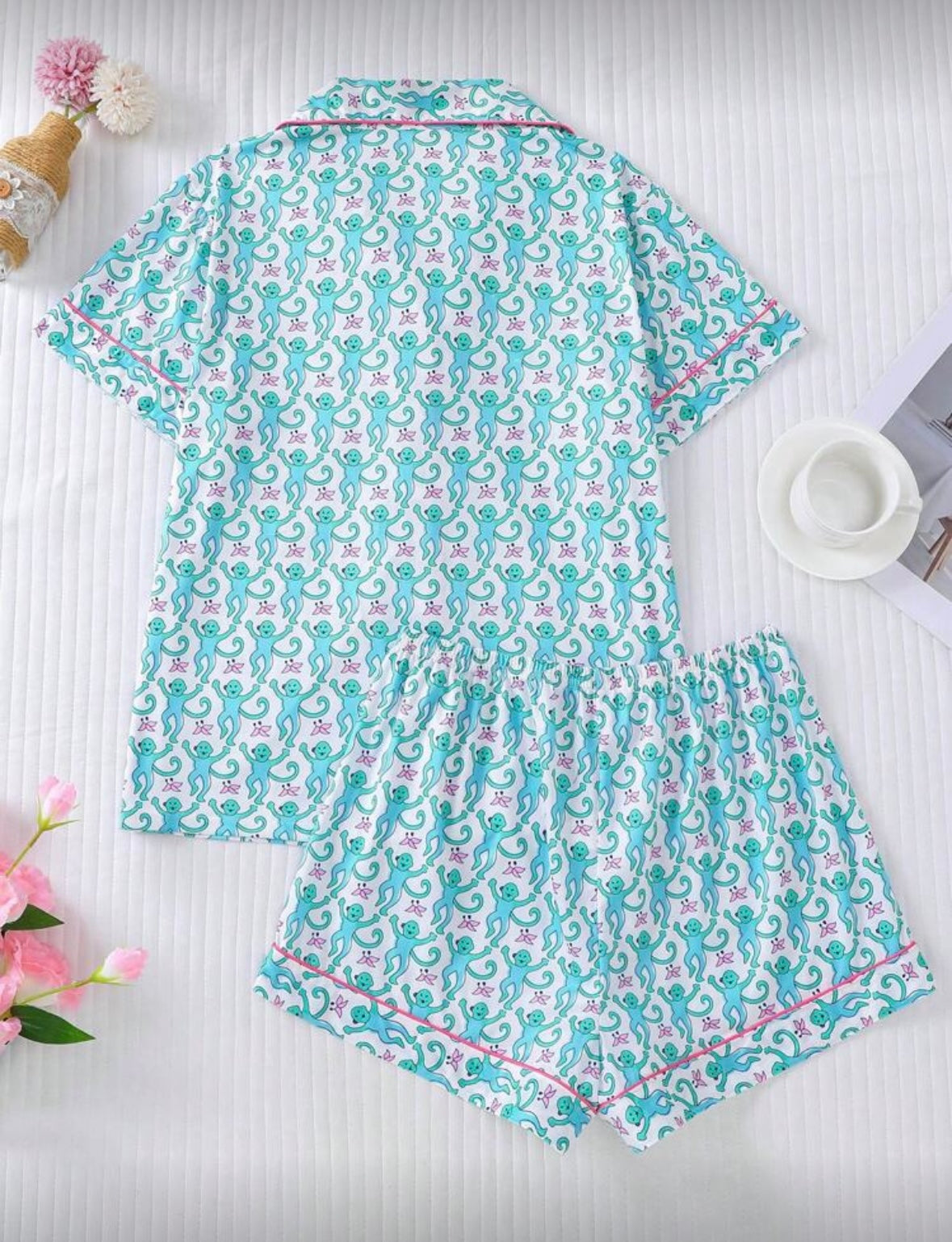 Fun Monkey Print Pajama Set