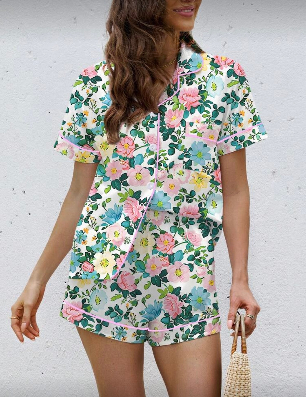 Floral Print Pajama Set